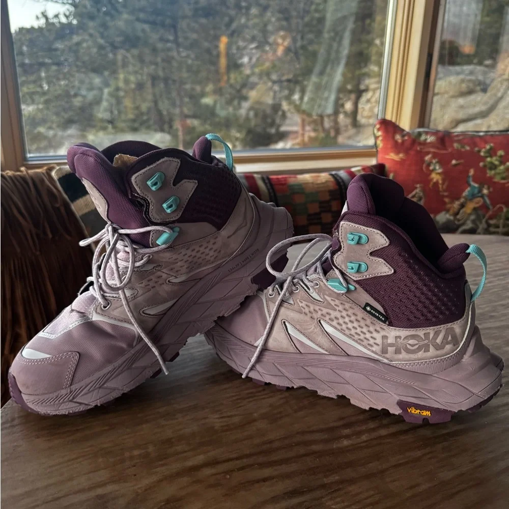 Hoka Anacapa Plum and Lavender Hiking Boots - Picture 1 of 7